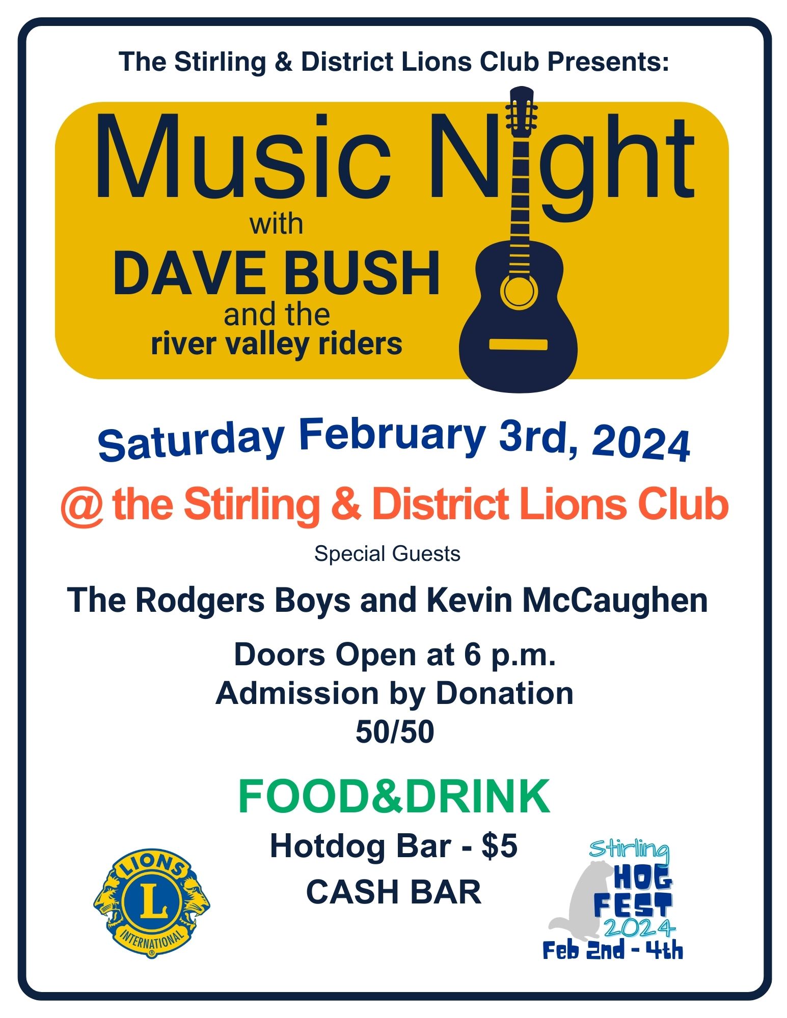 Events for April 2024 Stirling & District Lions Club